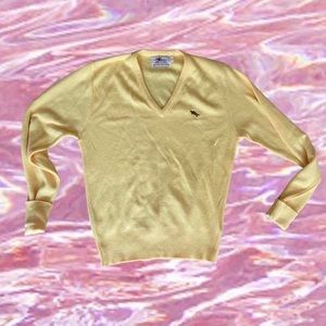 Steeplechase Yellow V Neck Sweater